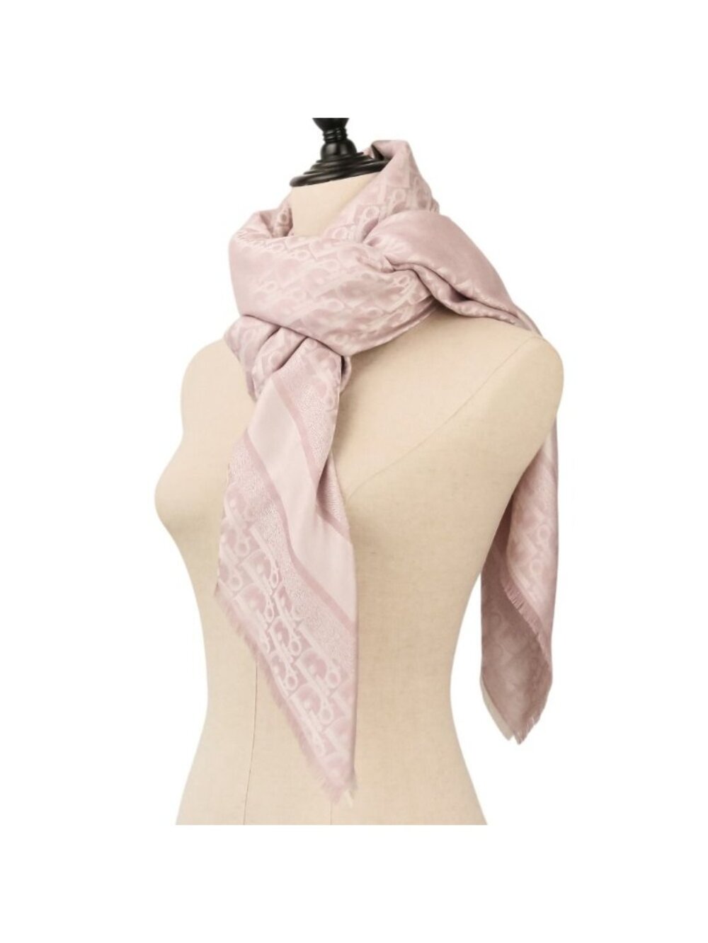 Dior Oblique Large Shawl Pink Scarf - Picture 11 of 14